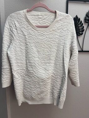 || PH Pedro del Hierro || white textured sweatshirt ||
